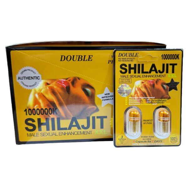 Shilajit Double XXL Herbal Supplement for Men, 24 Count