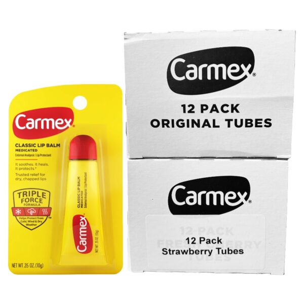 Carmex Lip Balm Tube Display Pack – 12 Count